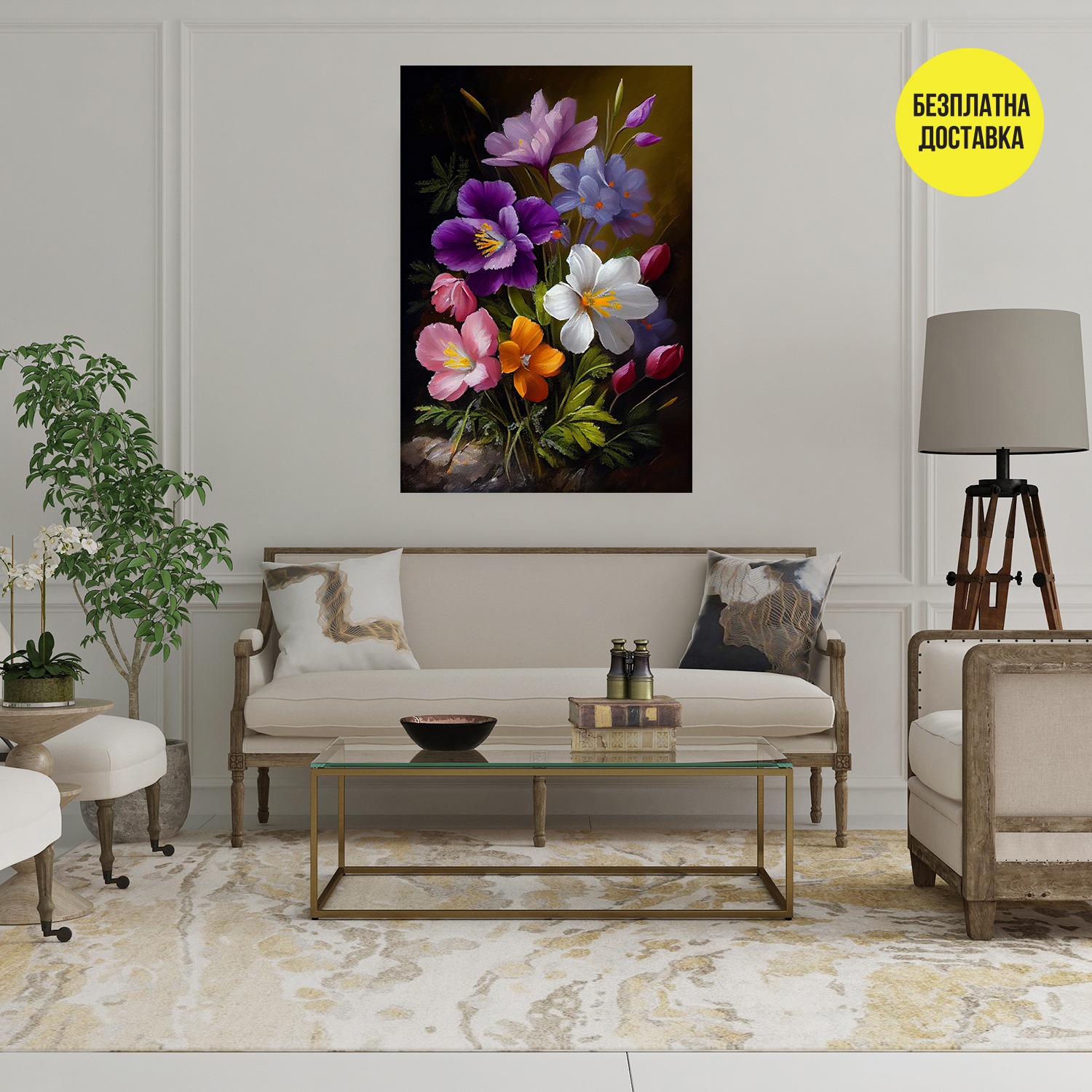Картина-Арт цветя 1002
