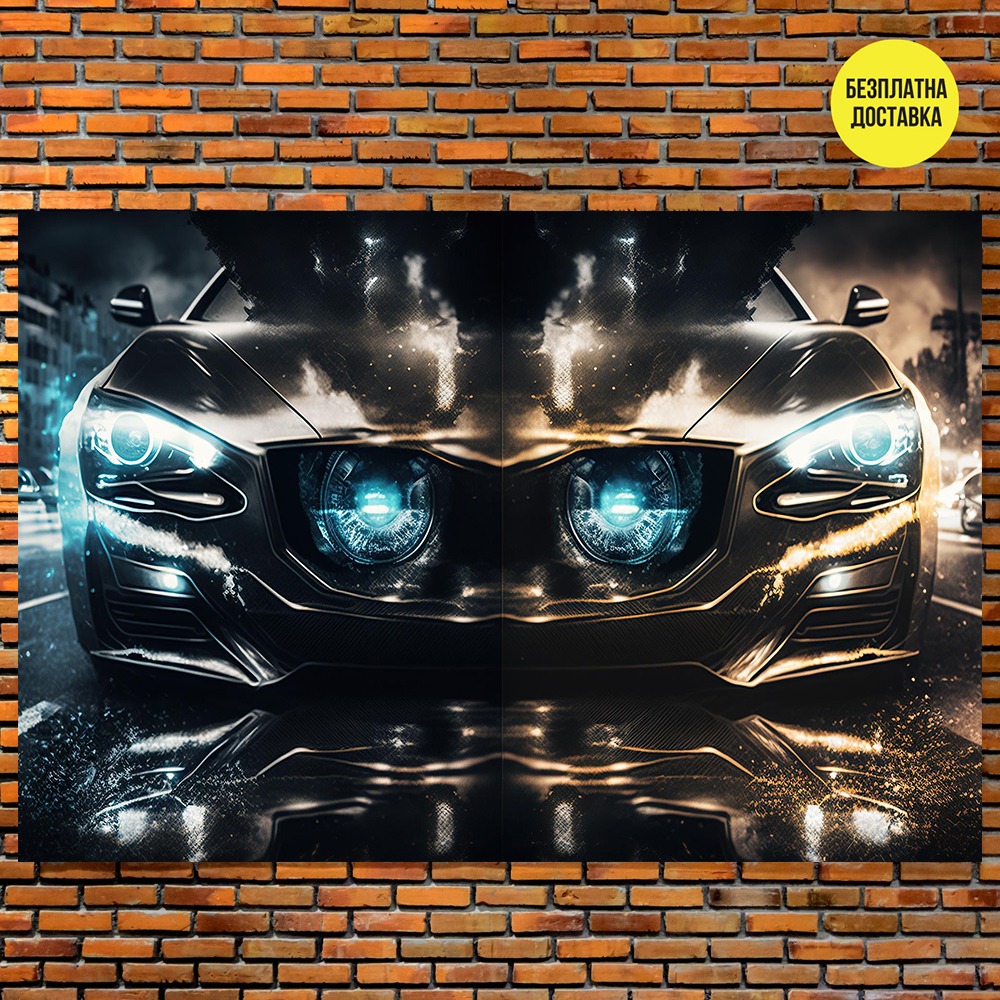 Картина-Кола графит сини светлини 2136