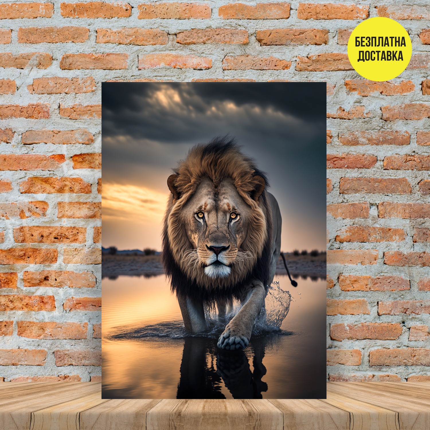 Картина-Лъв в река 0518