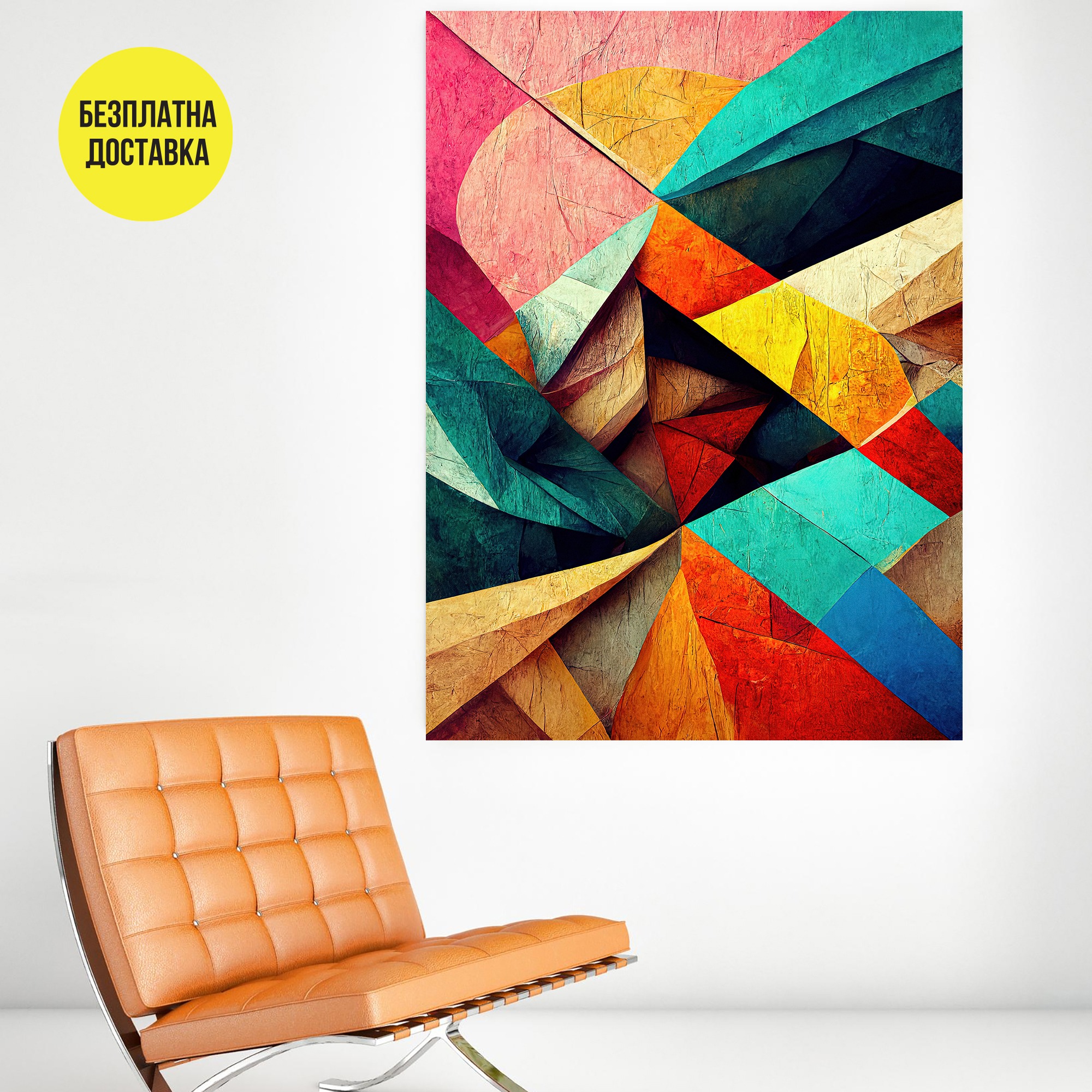 Картина-Абстракция ретро стил 0748