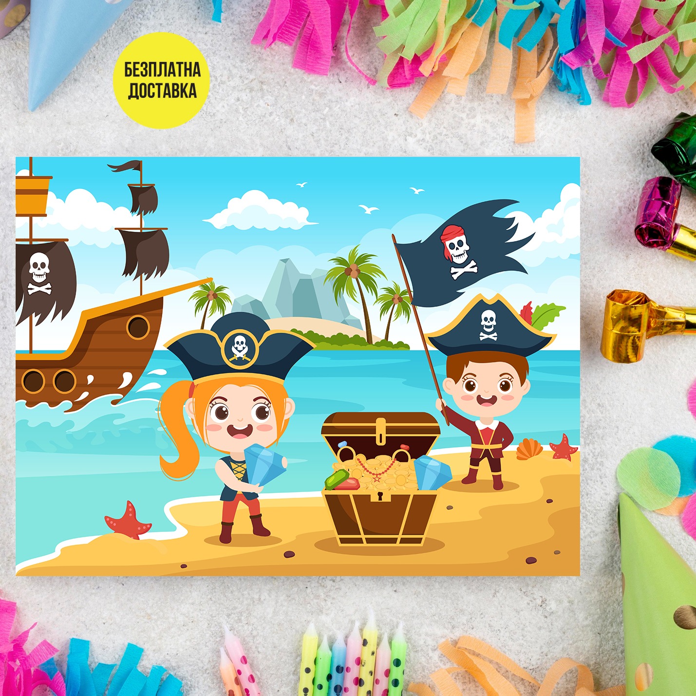 Картина-Деца играят на пирати 0106