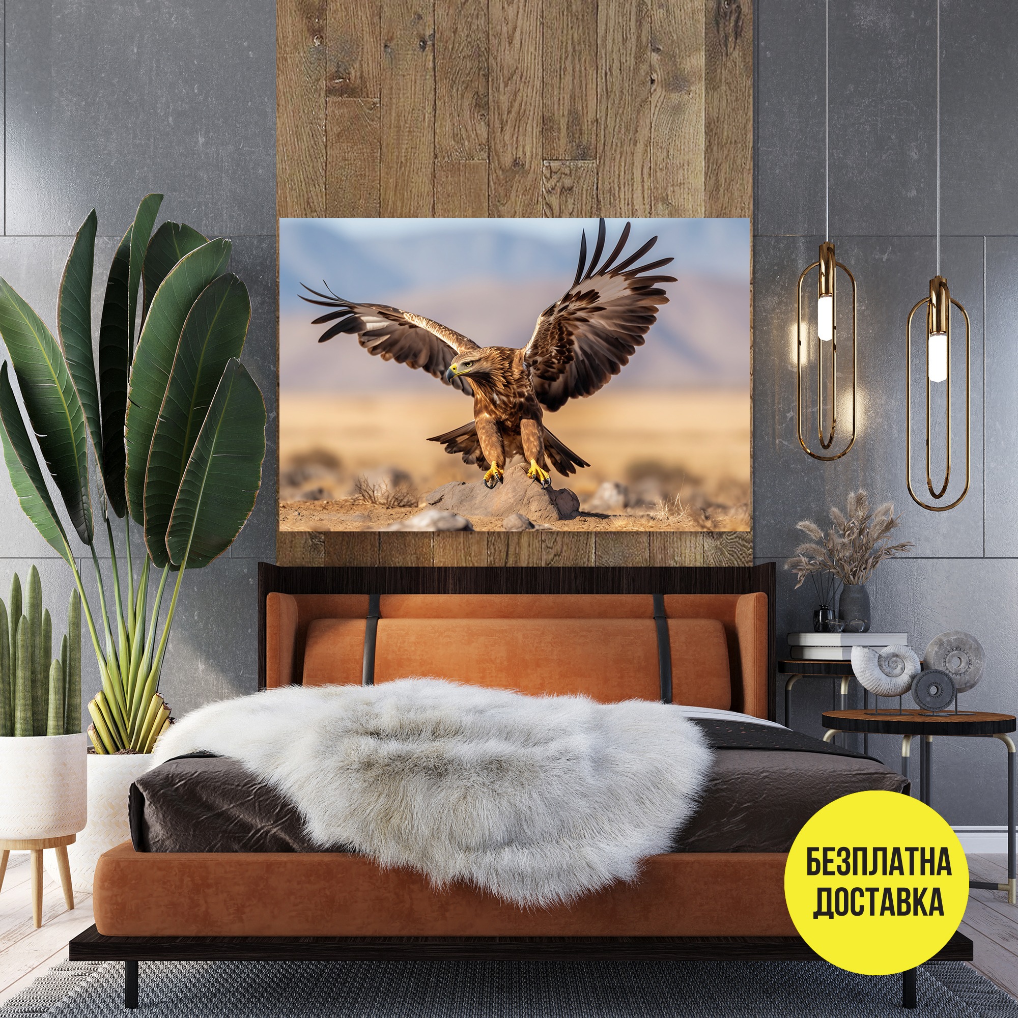 Картина-Орел на камък 0541