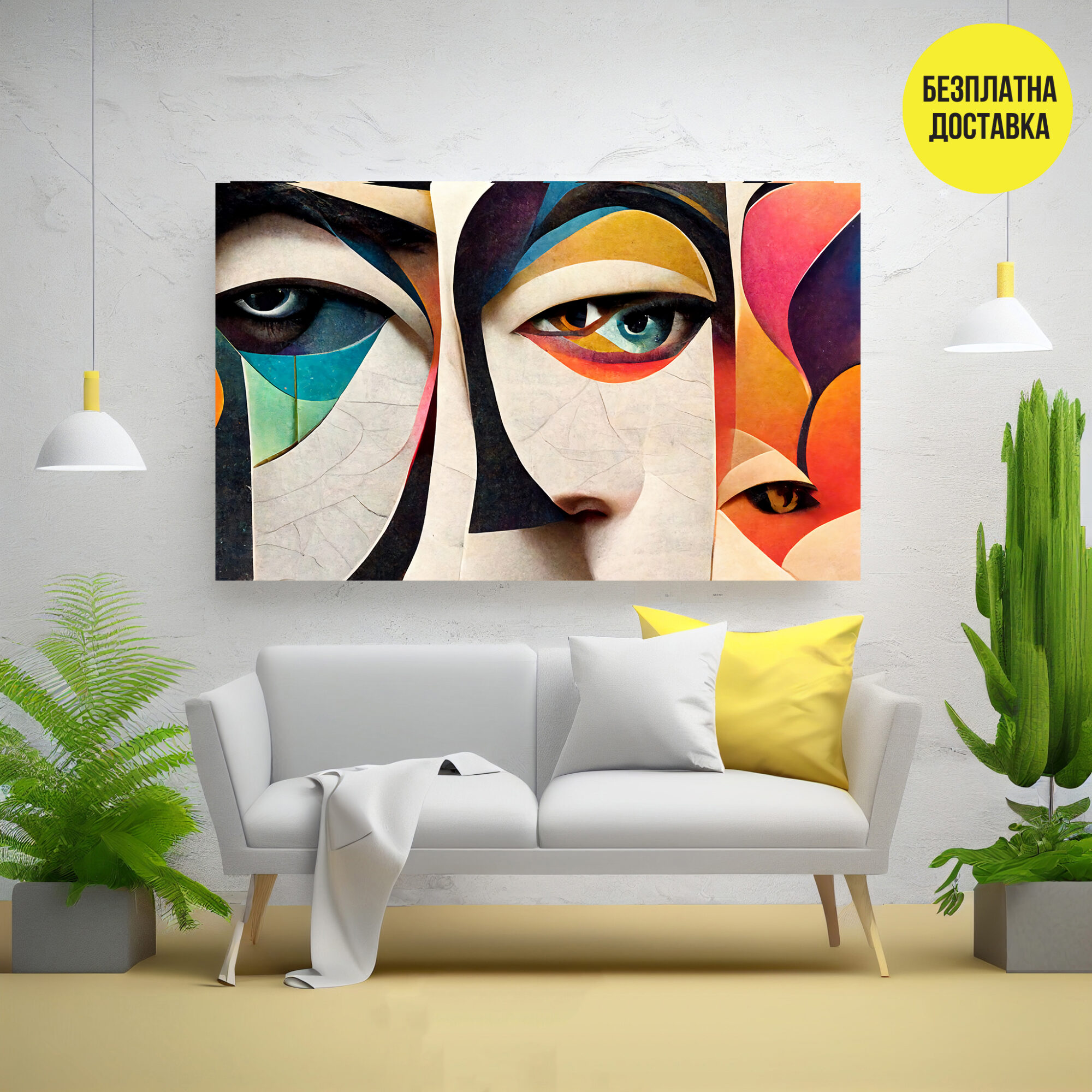 Картина-Абстрактни лица 0703