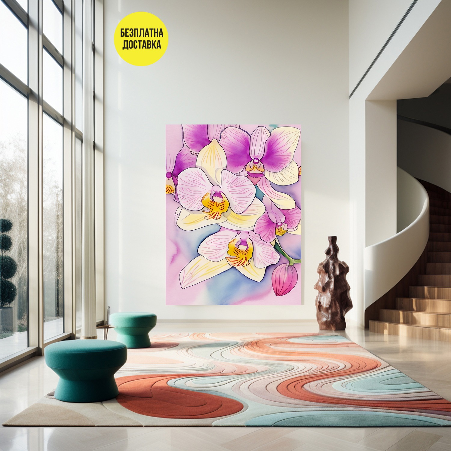 Картина-Илюстрация орхидея  1016