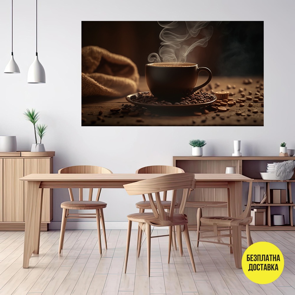 Картина-Чаша кафе и какаови зърна 0927