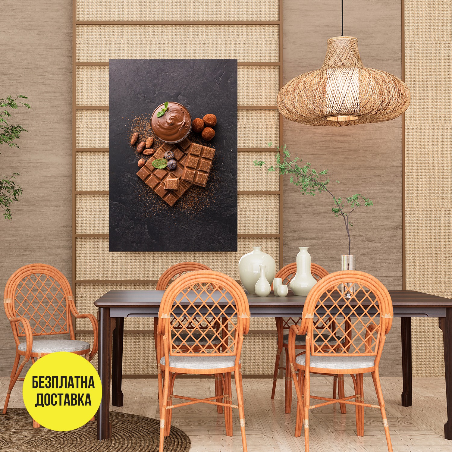 Картина-Шоколад бонбони и боровинки 0934