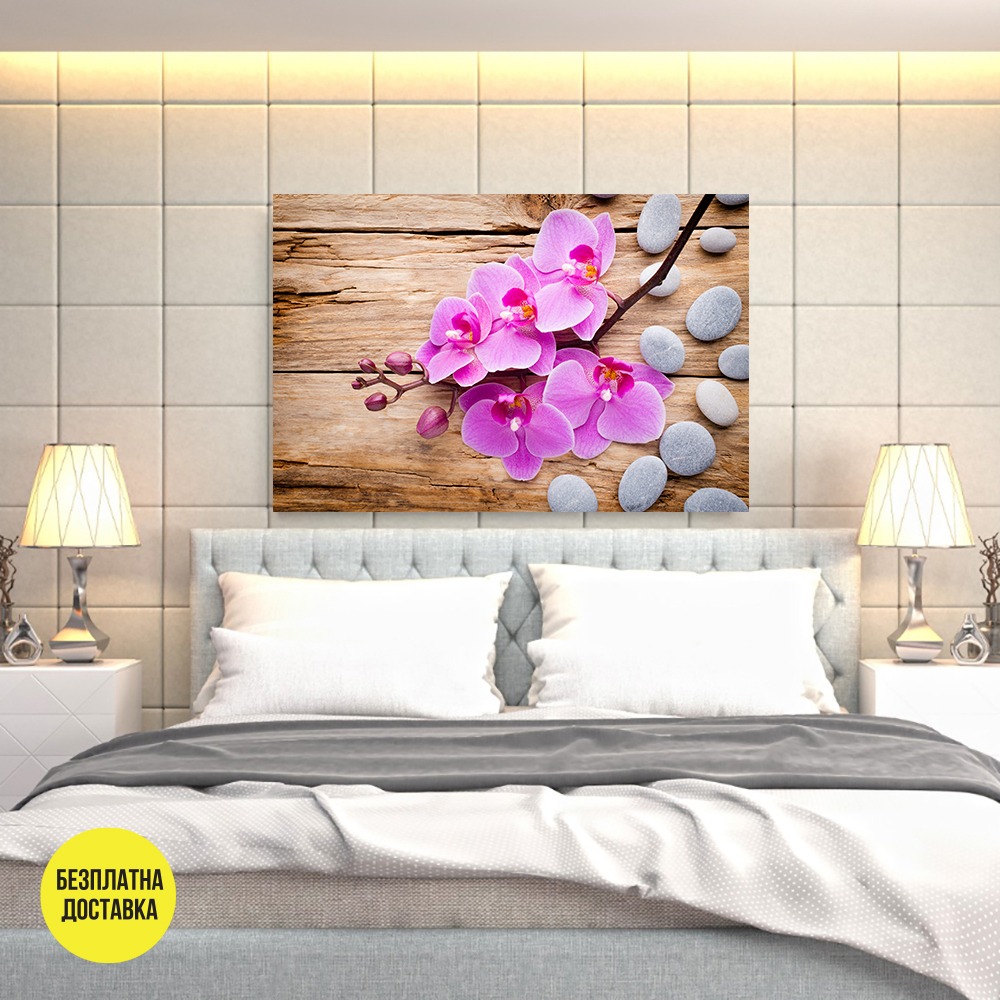 Картина-Орхидея и морски камъни 1011
