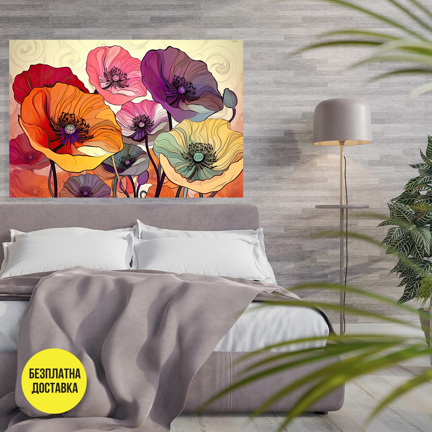 Картина-Арт цветя 1039