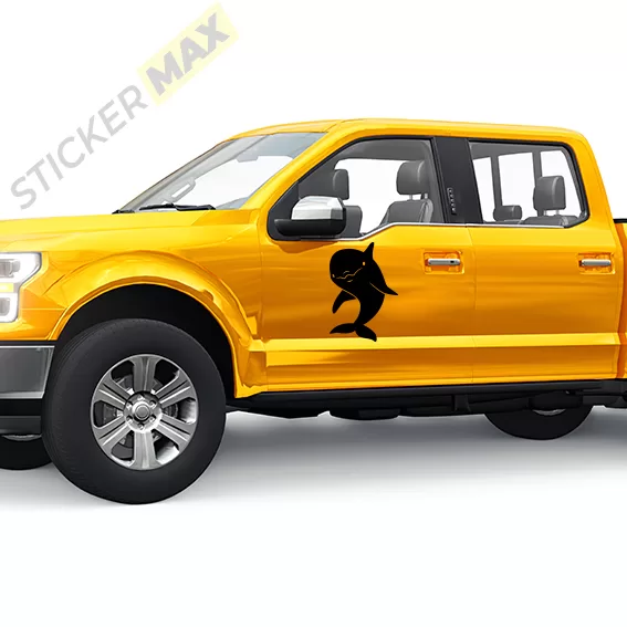 стикери за кола, риболовни стикери, делфин