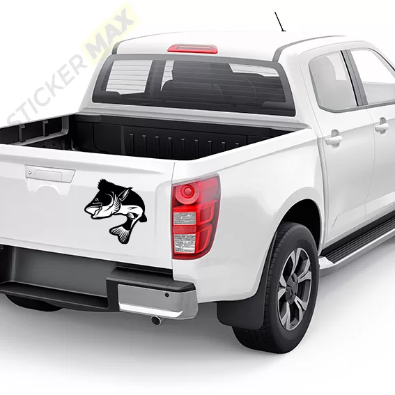 стикер за кола, риболовен стикер, костур