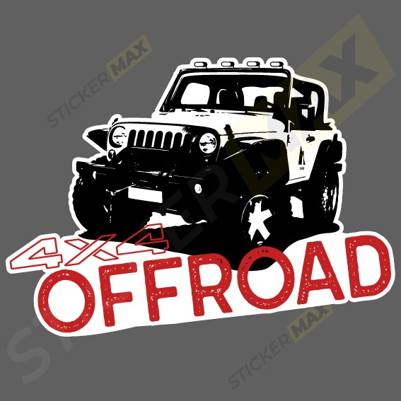 Стикер - 4x4 Off Road Джип 4024