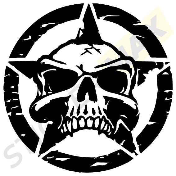 череп звезда стикер