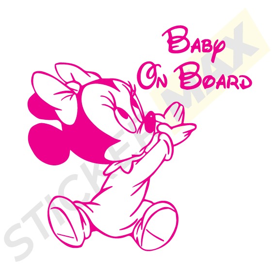 мини маус стикер за кола