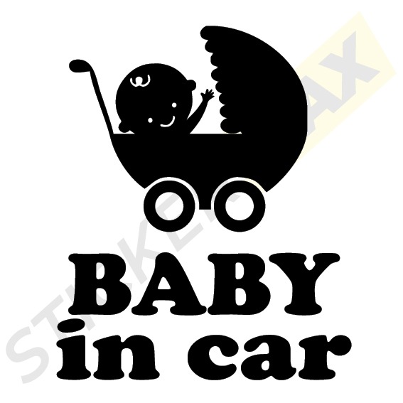 Стикер - Бебе в количка 3006