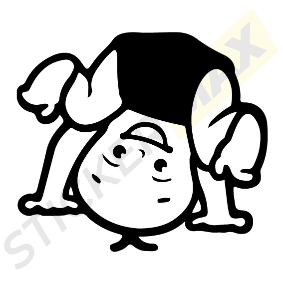 Стикер - Бебе с краката нагоре 3002