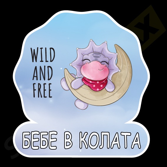 Стикер - Wild and Free 3042