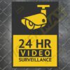 PVC стикер с пиктограма на камера и текст „Видеонаблюдение 24/7“