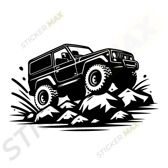 Стикер - Офроуд джип 4046